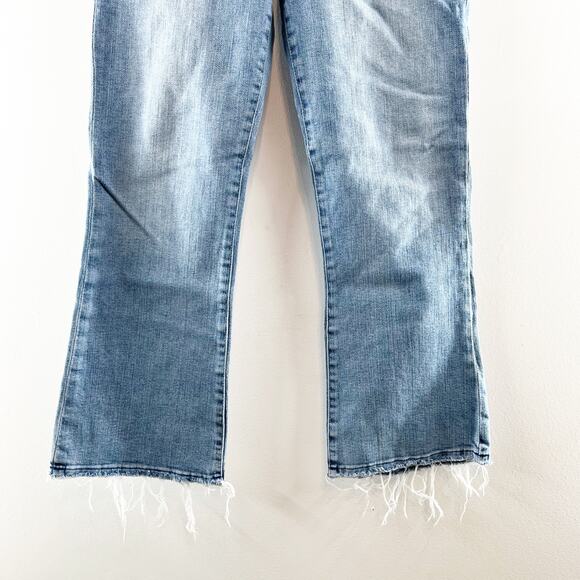 Frame High Waisted Denim Le Cropped Mini Boot Jeans Jadite Blue 26 / 2 - Picture 8 of 8